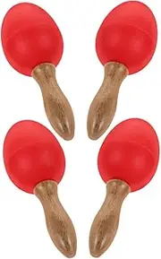 LRXIYODE Musical Maracas Toy Kids Hand Percussion Bells Wood Rhythm Sticks Egg Maracas Sensory Toys for Kids