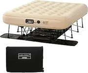Simpli Comfy Queen EZ Bed Self-Inflating Air Mattress with Built-In Frame, Pump and Cover with Wheels, Inflatable Bed with Wheels