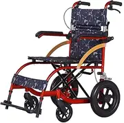 Attendant-propelled Transport Mobile Wheelchair Lightweight Folding Transit Travel Chair Portable Comfort Mobility Scooter w/Brakes, Footrest, Armrest for Adults Elderly