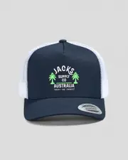 [Jacks] Jacks Men's Coastal Snapback Cap in Navy/Green One Size Navy/Green