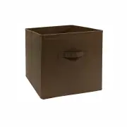 Foldable Folding Storage Cube Storage Box Fabric Organiser Available in 10 Colours - Small_Brown