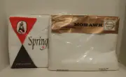 Vtg Springmaid & Stevens Mohawk Sheet Double Flat Sheet White 81"x 108" Lot of 2