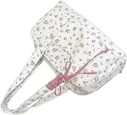 [Gupcaqosjw] Bow Duffle Bag | Flower Tote Bag Canvas Shoulder Purse with Bow - Cute Weekender Pouch, Carry On Luggage Storage for Women, Men, Girls