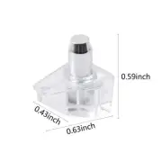 5mm Clear Shelf Support Pegs with Steel Pin, Cabinet Shelf Pegs Heavy Duty