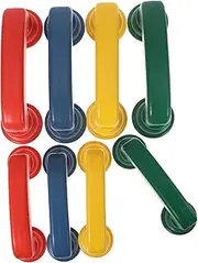 YARNOW 8pcs Kids Plastic Simulated Telephone Handset Props for Classroom Play Realistic Handset Toys for Children's Communication Skills Development