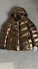 MICHAEL KORS Women's Hooded Quilted Puffer Jacket Coat Bronze / Black Size XSS