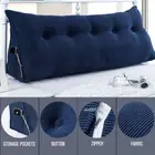 Triangular Wedge Reading Lumbar Pillow Backrest Cushion Bolster Soft Headboard