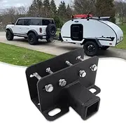 Bronco Trailer Hitch Receiver, 2" Rear Bumper Hitch Receiver Heavy Duty Towing Hitch Receiver Class III Tow Hitch Mount Compatible with Ford Bronco 2/4-Door 2021 2022 2023 (Not for Bronco Sport)
