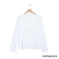 在飛比找momo購物網優惠-【GINKOO 俊克】簍空花樣長袖上衣