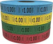 The Ticket Gurus-(4) Rolls of $1.00 Tickets (2000ct per Single roll) Consecutively Numbered Raffle Tickets