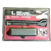 Tell Residential Door Closer Adjustable Closing & Latching Speed Black