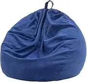 EdNey Soft Bean Bag Cover Lazy Beanbag Without Filler, Bean Bag Stuffed Animal Storage Washable Soft Premium Corduroy Stuffed Plush Toys Bean Bag Cover,Blue