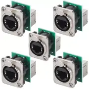 Ethercon Rj45 Chassis Socket,D-N8FDP RJ45 Feed/Pass Panel Mount Jack,D5531