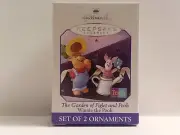 Hallmark "The Garden of Piglet and Pooh" 1998 SET OF 2 ORNAMENTS-WINNIE the POOH