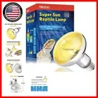 125W Reptile Heat Lamp - Full Spectrum UVA UVB Lighting for Habitats