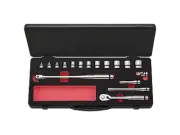 NEPROS 9.5sq. Socket Wrench Set [17 pieces] NTB317XCZ with case 90-Gear Japan