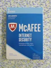 NEW McAfee Internet Security 2017 - 3 Devices 1 Year protection