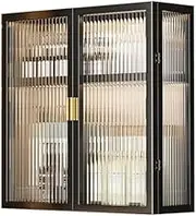 Metal Bathroom Wall Cabinet with Dustproof Toiletries Storage Box for Bathroom Living Room Kitchen and Closet Hanging Cabinet for Cosmetics and Perfumes (Size: 50x53x14cm Color: Black)