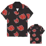 Anime Narut0 Akatsuki Summer T-shirts Short Sleeve Shirt L