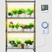 4 Tier Plant Stand with LED Grow Lights 180W Indoor Garden Shelf 150cm Tall