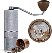 M l Coffee Bean Grinder 12 Coarsen Settings CNC Stainl Steel Core Burr Coffee Grinder Portable Bearing Positioning Hand Coffee Grinder Suitable Use for Home/Office and Travel Grey