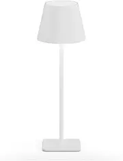 Cayyaaw Cordless Table Lamps, Rechargeable LED Desk Lamp, 36CM Tall Portable Lamp for Reading Bedroom Office, 3-Color Stepless Dimmable, Touch Control, White