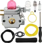 Carburetor for Troy-Bilt TB80EC TB32EC YM21CS TB21EC TB22EC TB2040XP TB22 2 Cycle String Trimmer Gas Craftsman Weed Eater Whacker 27CC Replaces # WT-973 MTD 753-06190 with Tool Fuel Line Filter