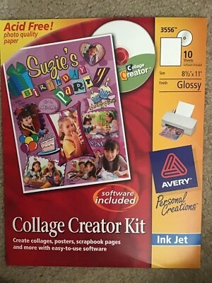 Avery Collage Creator Kit New in packaging. For Ink Jet printers 3556
