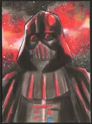 DARTH VADER Sketch card STAR WARS art by Artist Turtle Original Art