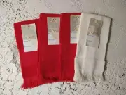 Lot of 4 Charles Craft Cross Stitch Fingertip Towels 3 Red 1 White CHRISTMAS NEW