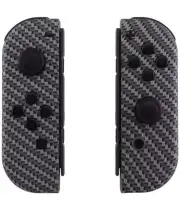 Black Silver Carbon Fiber Full Housing Shell Case + Buttons for Nintendo Switch