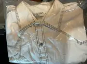 Western Welder Classic black Snap Button Shirt white Men’s 2X