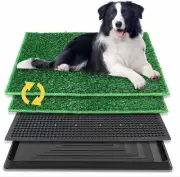 BRIAN & DANY Dog Toilet Puppy Pee Training Pad, with Two Artificial Grass Mat...