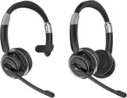 Bluetooth Headset with Microphone, V5.2 Single and Dual Ear Wireless Headphones with AI Noise Cancelling for Cell Phone, Laptop,Trucker, Home Office, Call Center,Zoom, Online Class 1