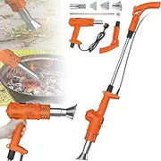 Garden Weeder Tool,Electric Thermal Weeder Burner,Portable Electric Thermal Weeding Stick,Weed Burner with 2 Nozzles and 70inch Cable,Hot Air Sturdy Material Easy to Use Handle(Orange)