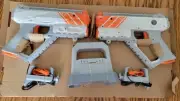 RECOIL LASER TAG STARTER SET OF TWO RK-45 SPITFIRE BLASTERS-NEW