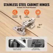 50 Pack Full Overlay Soft Close Hinges for Frameless Cabinet Doors