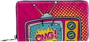 EGGDIOQ OMG Surprised TV PU Leather Long Wallets Zipper Clutch Ladies Purse Wallet for Women Girl