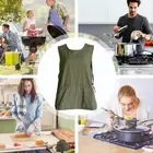 Unisex Kitchen Apron Solid Color Work Apron New Home Cleaning Apron Kitchen