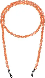 [uxcell] Eyeglass Chains for Women, Resin Eyeglass Holder Chains Adjustable Sunglasses Lanyards Holder Chain Beaded String Holder Anti-Lost Strap for Glasses Sunglasses, Orange