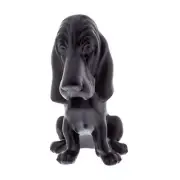 Matte Black Bassett Hound Ornament