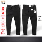 MEN194 黑色 MEN1 牛仔褲 SMOOTH & TORN PREMIUM DUCK COW 牛仔褲柔軟、彈性 -