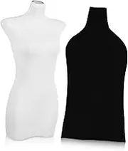 BUGUUYO 2pcs Dress Form Cover Cotton Fabric for Mannequin Body Display Replacement Outerwear for Tailoring and Retail Showcases Stylish and Options