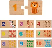 Learning Number Puzzles | 1-10 Wooden Number Puzzle Game | Educational Counting Toys, Award Winning Early Learning Tool, Homeschool Supplies for Holiday