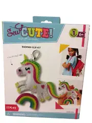 CLEARANCE!! Sew Cute Unicorn Backpack Clip Kit New