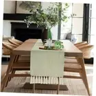yuboo Green Table Runner with Tassels, Spring St Patricks Day Table Runner 72