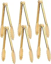 Alipis 6 Pack Salad Serving Tongs Stainless Steel BBQ Tongs Kitchen Cooking Utensils Buffet Serving Set Easy Clean
