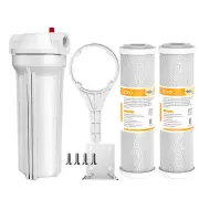 10 Inch Whole House Water Filter Housing Filtration 2pc 10"x2.5" CTO Replacement
