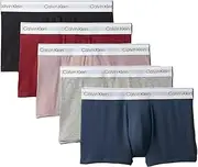 [Calvin Klein] Men's Modern Cotton Holiday 5PK Boxer Brief 5PK Boxer Brief 5PK, Black, Grey Heather, Syrah, Hemisphere Blue, Sand Trap