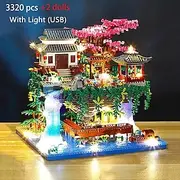3320pcs Micro Building Blocks Set Diamond Tree House And Waterfall for Christmas Gifts